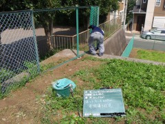 横浜市市有地フェンス修繕工事1