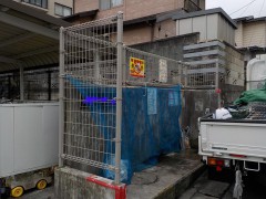 横浜市内集合住宅ゴミ捨て場フェンス撤去新設工事-横浜市内集合住宅ゴミ捨て場フェンス撤去新設工事-完成1