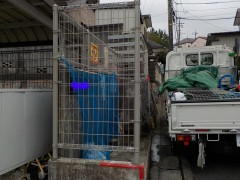 横浜市内集合住宅ゴミ捨て場フェンス撤去新設工事-完成2